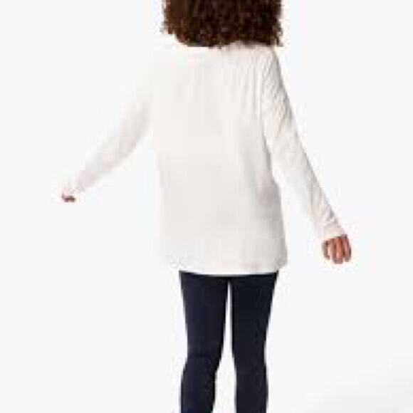 Sweaty Betty Easy Peazy Long Sleeve Crew Neck Shirt Top in Lily White Size XS - Picture 3 of 15